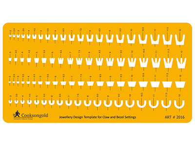 Technical Jewellery Design Template For Claw And Bezel Settings - Standard Image - 1