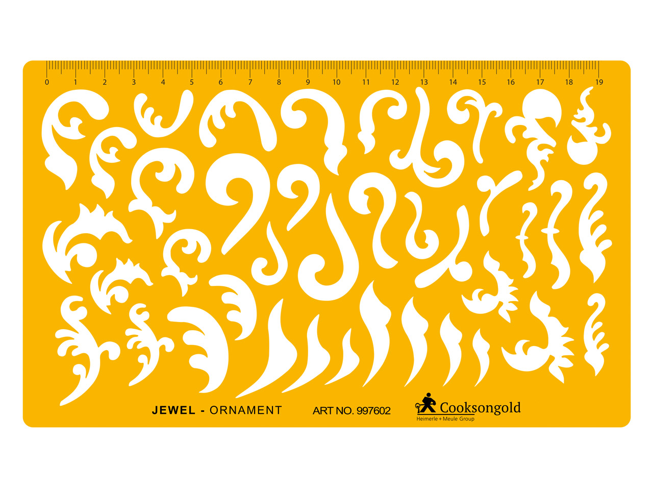 jewellery design template with decorative swirl designs