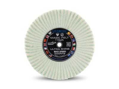 Felt And Emery Flap Wheel, 110mm X 25mm - Standard Image - 2
