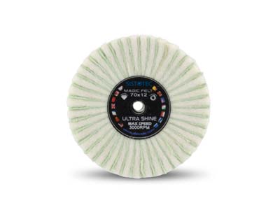 Felt And Emery Flap Wheel, 70mm X  12mm - Standard Image - 2