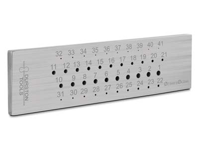 Durston Drawplate, Round, 0.5mm -  4.0mm, 41 Hole