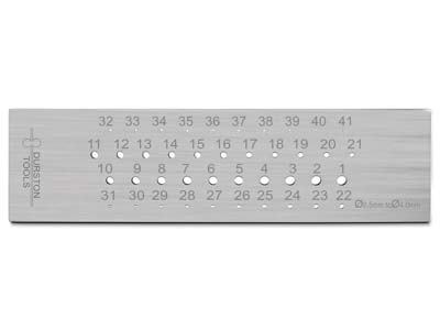 Durston Drawplate, Round, 0.5mm -  4.0mm, 41 Hole - Standard Image - 2