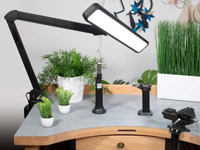 Durston LED Black Clamp-On Bench Lamp