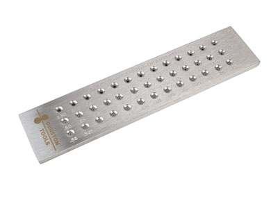 Durston Tungsten Carbide Drawplate, Round, 0.26mm - 2.8mm, 39 Hole