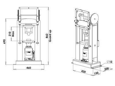 Durston Hydraulic Press, 20 Tonne - Standard Image - 3