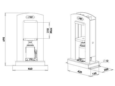 Durston Hydraulic Press, 20 Tonne - Standard Image - 4