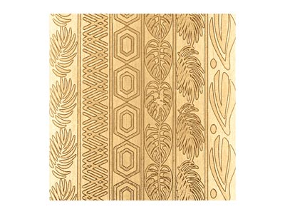 Durston Multi Pattern Plate, Geo   Leaf - Standard Image - 3