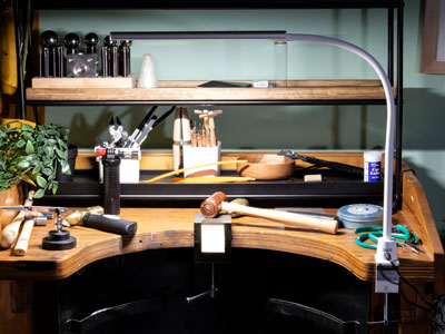 Durston LED Workbench Flexineck    Lamp In White - Standard Image - 4