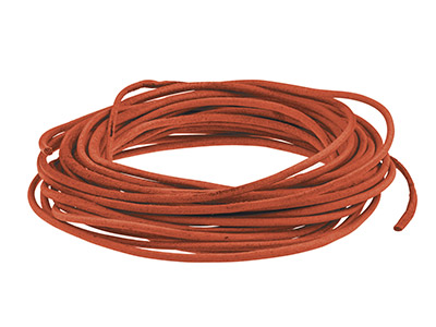 Dark Red Round Leather Cord, 2mm   Diameter, 3 Metre Length