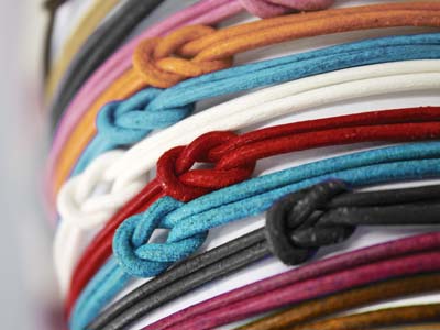 Dark Red Round Leather Cord, 2mm   Diameter, 3 Metre Length - Standard Image - 3