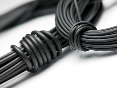 Black Rubber Round Cord 2.0mm X 10m