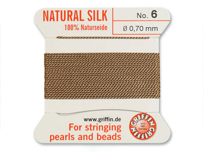Griffin Silk Thread Beige, Size 6