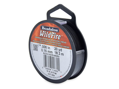 Beadalon Wildfire Thread Black     0.15mm X 18.3m