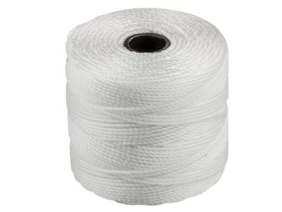 Beadsmith S-lon Bead Cord White Tex 210 Gauge 18 70m