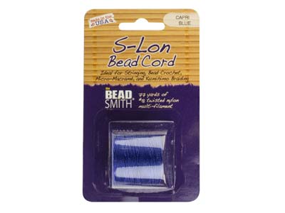 Beadsmith S-lon Bead Cord Capri    Blue Tex 210 Gauge #18 70m - Standard Image - 2