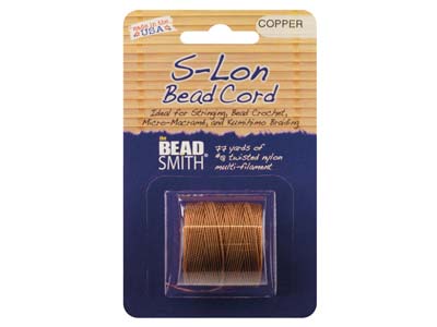 Beadsmith S-lon Bead Cord Copper   Tex 210 Gauge #18 70m - Standard Image - 2