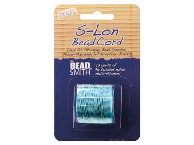 Beadsmith S-lon Bead Cord Aqua Tex 210 Gauge #18 70m - Standard Image - 2