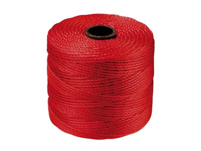 Beadsmith S-lon Bead Cord Shanghai Red Tex 210 Gauge 18 70m