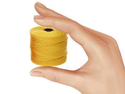 Beadsmith S-lon Bead Cord Golden   Yellow Tex 210 Gauge #18 70m - Standard Image - 6