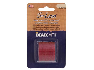 Beadsmith-S-lon-Bead-Cord-Dark-Red-Te...