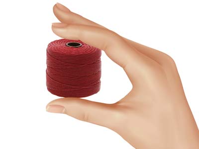 Beadsmith S-lon Bead Cord Dark Red Tex 210 Gauge #18 70m - Standard Image - 6