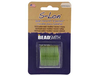 Beadsmith S-lon Bead Cord Avocado  Tex 210 Gauge 18 70m