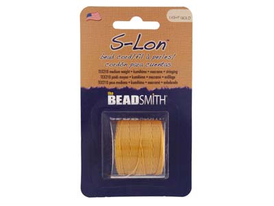 Beadsmith S-lon Bead Cord Light    Gold Tex 210 Gauge 18 70m