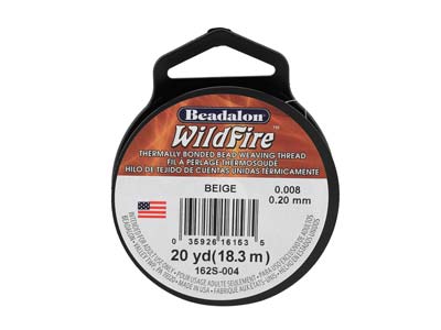 Beadalon Wildfire Thread, Beige,   0.20mm X 18m