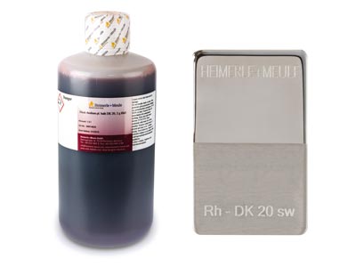 Heimerle + Meule Black Rhodium     Plating Solution Ready Mix 1 Litre 2g Rh/l UN3264 - Standard Image - 1