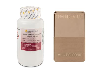 Heimerle + Meule Gold Plating      Concentrate Fg 300 Rt Flash ,      Rose, 1g Au/200ml, 200ml, Un1935 - Standard Image - 1