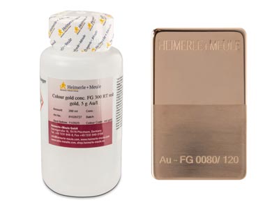 Heimerle  Meule Gold Plating       Concentrate Fg 300 Rt Flash ,  Red, 1g Au200ml, 200ml, Un1935