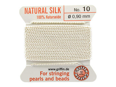 Griffin Silk Thread White, Size 10