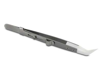 Zirconium Stainless Steel Tweezers, Curved - Standard Image - 1