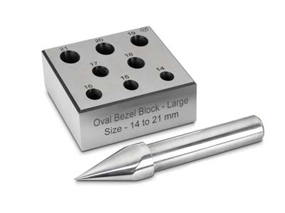Oval Bezel Block Large 14.0 - 10.5mm To 19mm 17° - Standard Image - 1