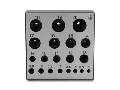 Round Bezel Block 5.0mm To 20.0mm Holes 28° - Standard Image - 3