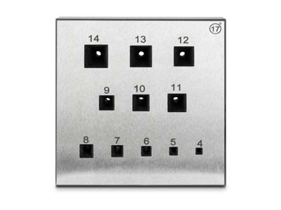 Square Bezel Block 4.0mm To 14.0mm Holes 17° - Standard Image - 3