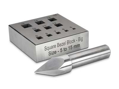 Square Bezel Block 5.0mm To 15.0mm Holes 17° - Standard Image - 1