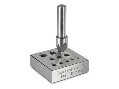 Square Bezel Block 5.0mm To 15.0mm Holes 17° - Standard Image - 2