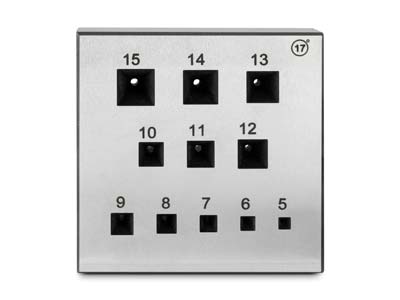 Square Bezel Block 5.0mm To 15.0mm Holes 17° - Standard Image - 3