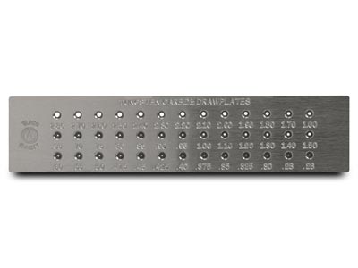 Value Tungsten Drawplate, Round,   0.26mm - 2.80mm, 30 Hole