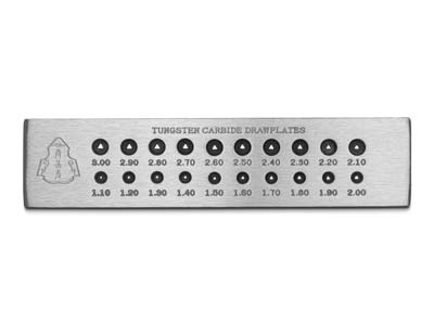 Tungsten Carbide Triangle Drawplate, 1.10mm - 3.00mm - Standard Image - 2