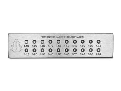 Tungsten Carbide Square Drawplate, 3.10mm - 5.00mm - Standard Image - 2