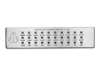 Tungsten Carbide Semi Circle Drawplate, 0.55mm - 3.00mm - Standard Image - 2