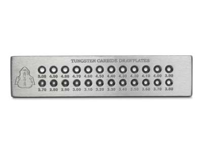 Tungsten Carbide Round Circle Drawplate, 2.70mm - 5.00mm - Standard Image - 2