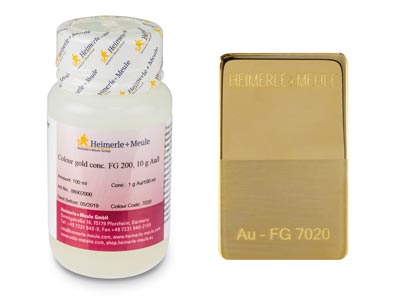 Heimerle  Meule Gold Plating      Solution Concentrate 100ml 1g      Au100ml 18ct Fg7020, Un1935