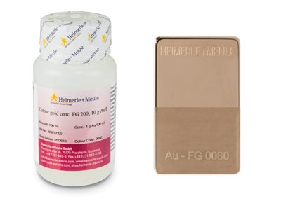 Heimerle + Meule Gold Plating      Solution Concentrate 100ml 1g      Au/100ml 18ct Rose Fg0080, Un1935 - Standard Image - 1