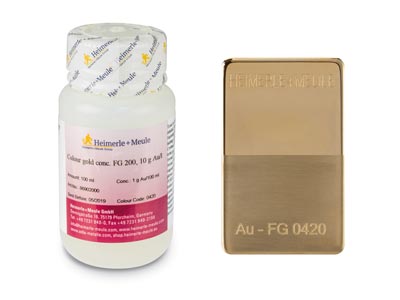 Heimerle  Meule Gold Plating      Solution Concentrate 100ml 1g      Au100ml 9ct Yellow F0420, Un1935