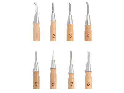 Durston Precision Wax And Clay     Carvers, Set Of 8 - Standard Image - 2