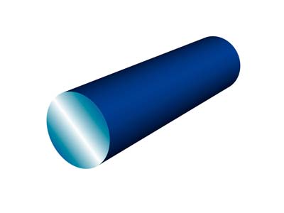 Ferris Cowdery Wax Profile Wire    Solid Round Rod Blue 4mm Pack of 6 - Standard Image - 3