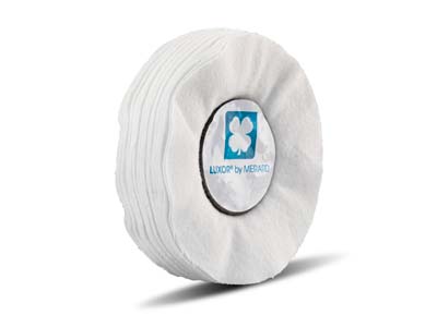 Luxor® Cotton Mop, Moc2, Thin, Soft White Flannel, 100mm X 6mm - Standard Image - 1